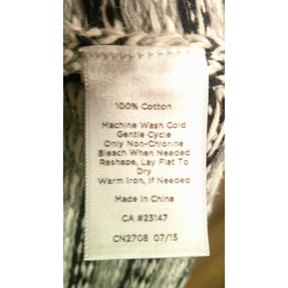 Talbots Blue Fair Isle Cable Knit Crew Neck Full Zip Sweater Women's 2X - Picture 5 of 6